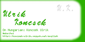 ulrik koncsek business card
